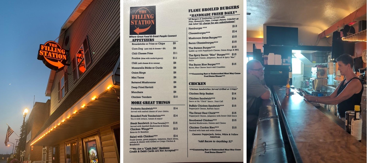 Filling Station Menu