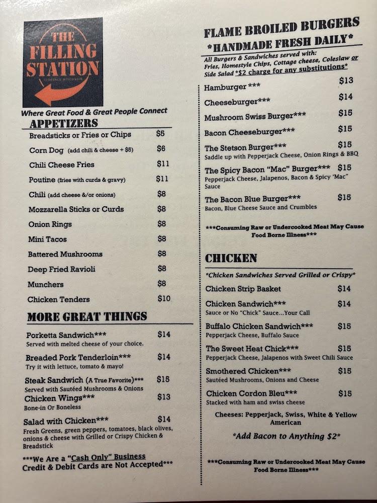 Filling Station Menu image 1